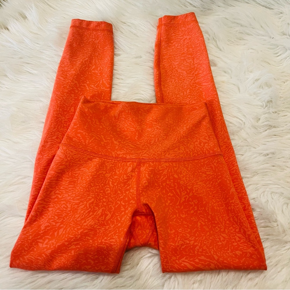 Lululemon Orange Pattern Leggings Size 2